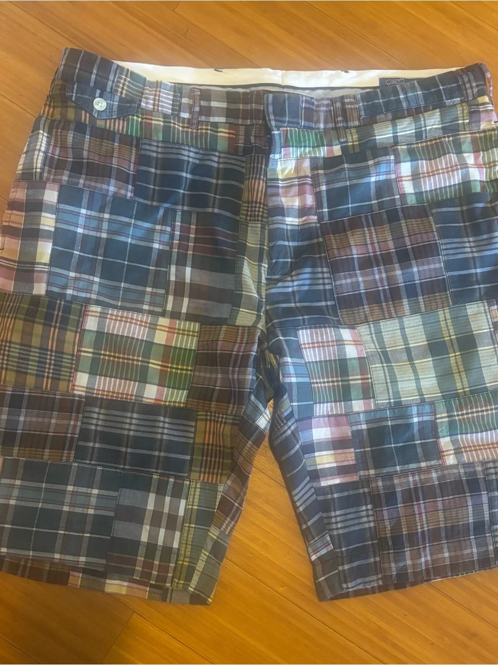 Men's Ralph Lauren Polo Multicolor Patchwork Plaid Shorts size 38 waist - Picture 1 of 8